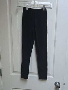 Kids Black Stretch Leggings Size 8-10 Basic Minimalist
